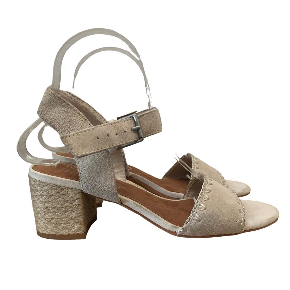 Toms Rosa Espadrille Block‎ Heel Sandal 6